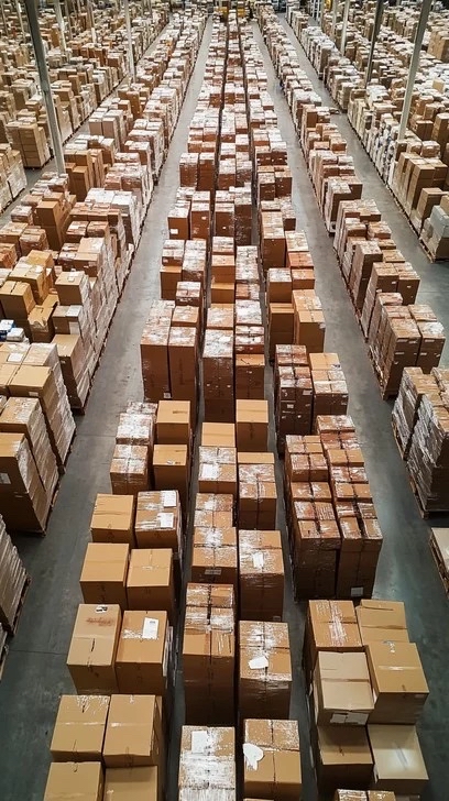 Our warehouse stocked with Christmas light supplies